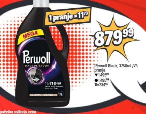 Perwoll Black 3750ml/75 pranja