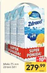Mleko 2% mm Zdravo 3x1 l