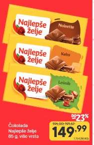ČOKOLADA NAJLEPŠE ŽELJE