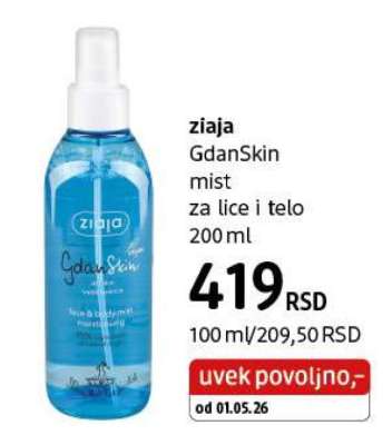 ziaja GdanSkin mist