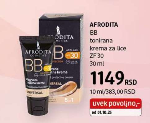 AFRODITA BB tonirana krema za lice ZF 30