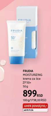 FRUDIA MOISTURIZING krema za lice ZF 50+