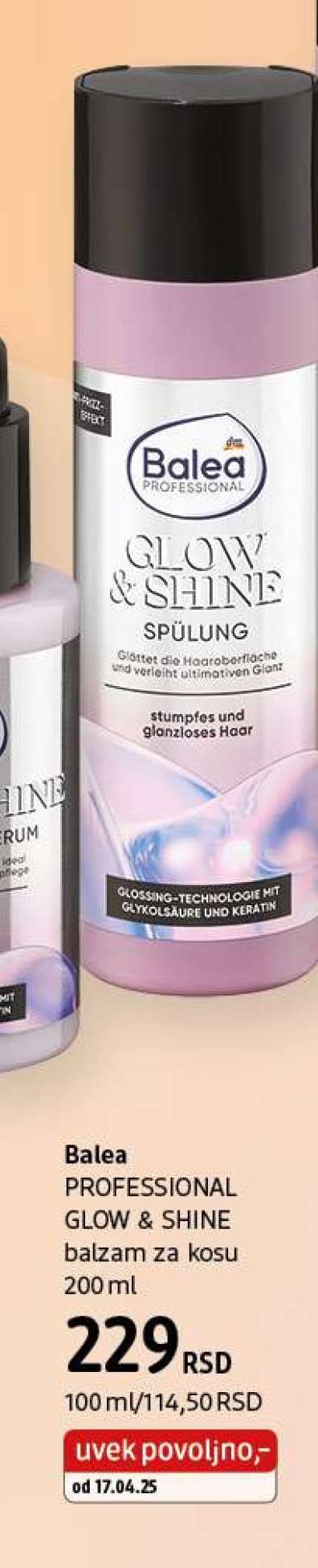 Balea PROFESSIONAL GLOW & SHINE