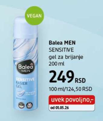 Balea MEN SENSITIVE gel za brijanje