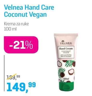 Velnea Hand Care Coconut Vegan
