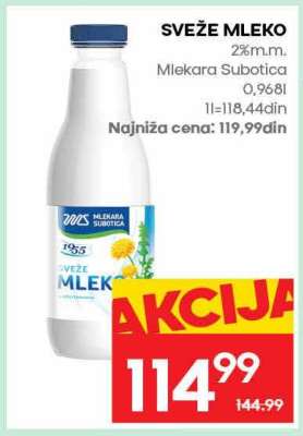sveže mleko