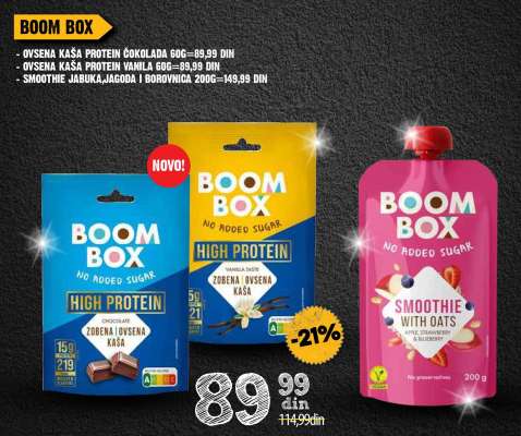 BOOM BOX OVSENA KAŠA PROTEIN ČOKOLADA