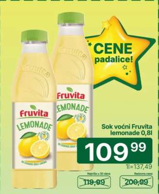 Sok voćni Fruvita lemonade 0,8l