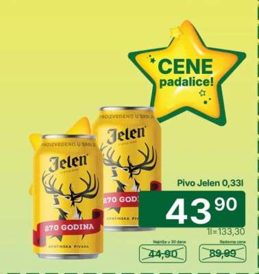 Pivo Jelen 0.33l