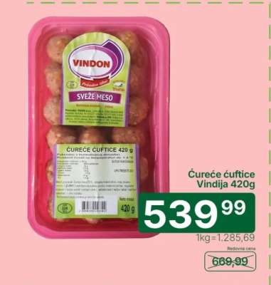 Ćureće ćuftice Vindija 420g