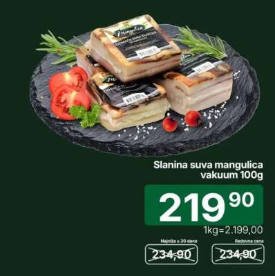 Slanina suva mangulica vakuum 100g