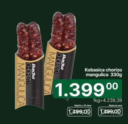 Kobasica chorizo mangulica