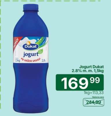 Jogurt Dukat 2,8% m.m. 1,5kg