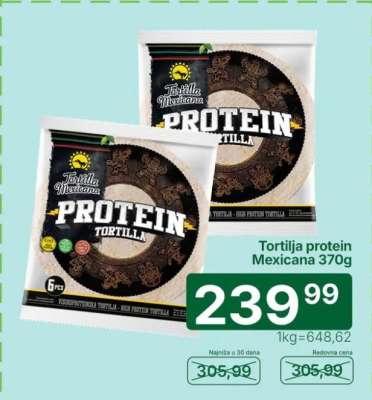 Tortilja protein Mexicana 370g