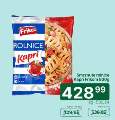Smrznute rolnice Kapri Frikom, 800g