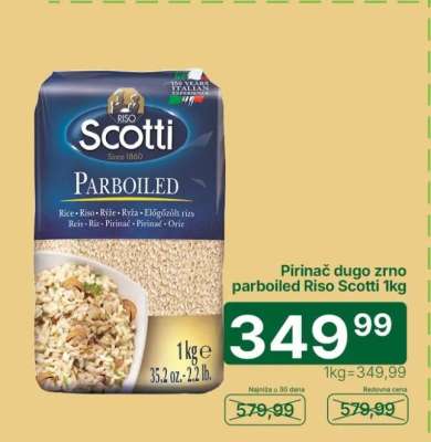 Pirinač dugo zrno parboiled Riso Scotti 1kg
