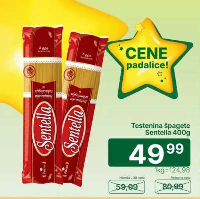 Testenina špagete Sentella 400g
