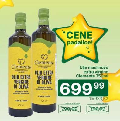 Ulje maslinovo extra vergine Clemente 750ml