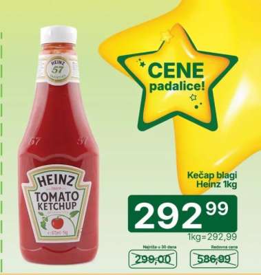KEČAP BLAGI Heinz 1kg