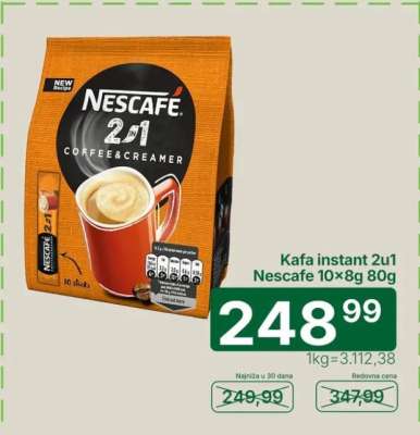 Kafa instant 2u1 Nescafe 10×8g 80g