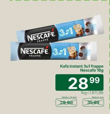 Kafa instant 3u1 frappe Nescafe 16g