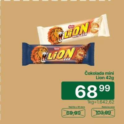 Čokolada mini Lion 42g