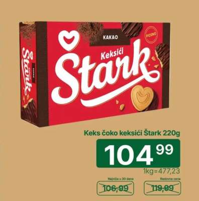 Keks Čoko keksici Stark 220g