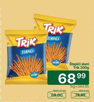 Štapići slani Trik 200g