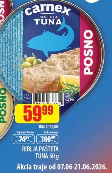 RIBLJA PAŠTETA TUNA 50 g