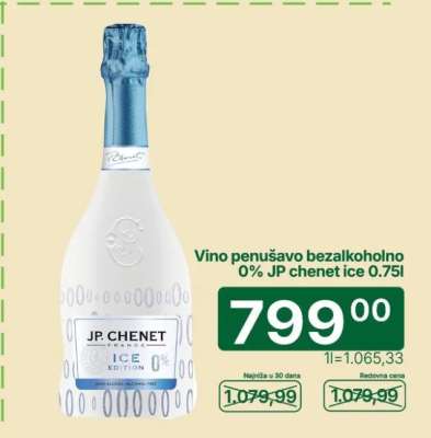 Vino penušavo bezalkoholno 0% JP chenet ice 0.75l