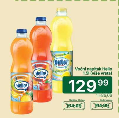 Voćni napitak Hello 1,5l (više vrsta)