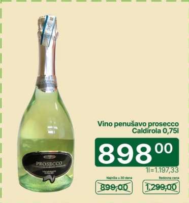 Vino penušavo Prosecco Caldirola 0,75l
