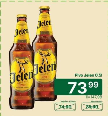 Pivo Jelen 0,5l