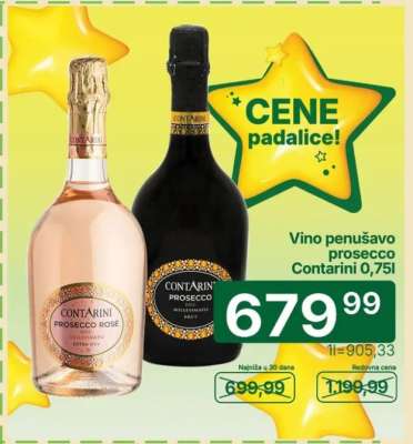 Vino penušavo prosecco Contarini 0,75l