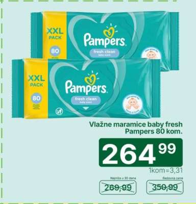 Vlažne maramice baby fresh Pampers 80 kom.