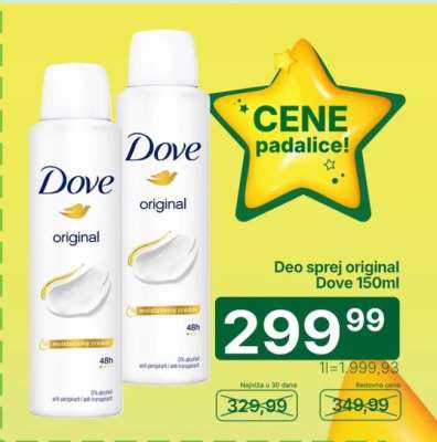Deo sprej original Dove 150ml