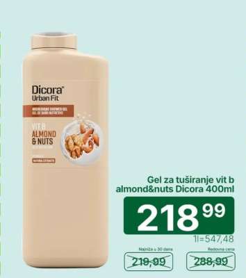 Gel za tuširanje vit b almond&nuts Dicora 400ml