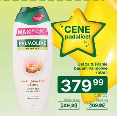 Gel za tuširanje badem Palmolive 750ml