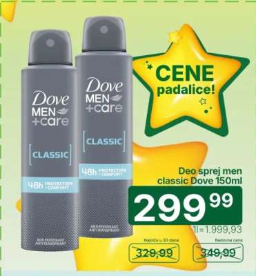 Deo sprej men classic Dove 150ml