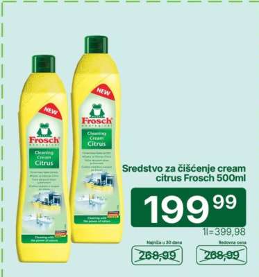 Sredstvo za čišćenje cream citrus Frosch 500ml