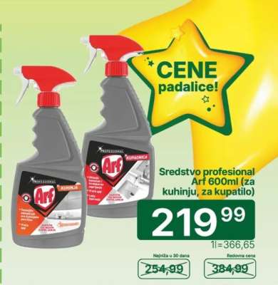 Sredstvo profesional Arf 600ml (za kuhinju, za kupatilo)