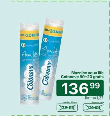 Blaznice aqua life Cotoneve 80+20 gratis