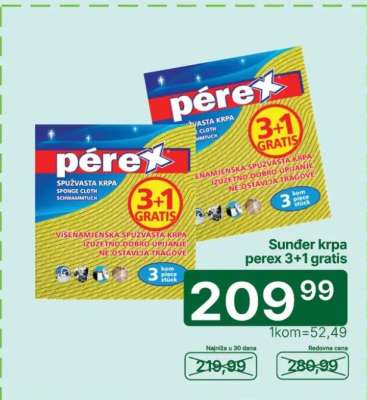 Sunder krpa perex 3+1 gratis