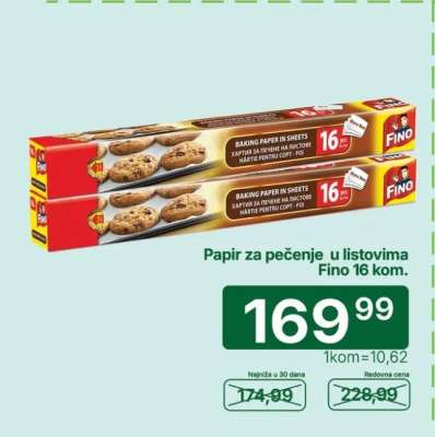 Papir za pečenje u listovima Fino 16 kom