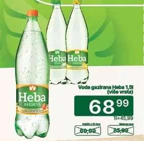 Voda gazirana Heba 1,5l (više vrsta)