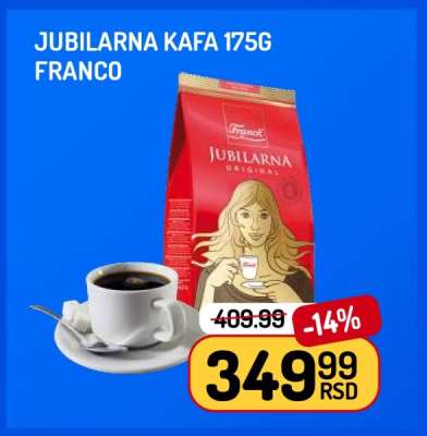 Jubilarná Kafa 175g Franco