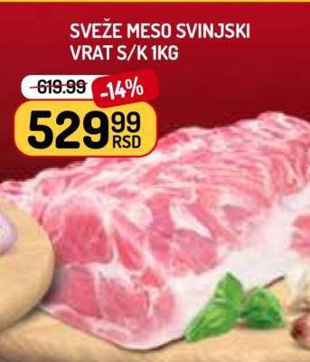 SVEŽE MESO SVINJSKI VRAT S/K 1KG