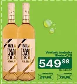 Vino belo tamjanika Nikolas 0.75l