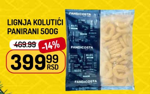 Lignja Kolutići Panirani 500g