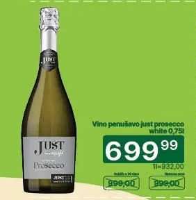 Vino penušavo Just Prosecco White 0,75l